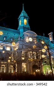 Illuminated Montreal City Hall