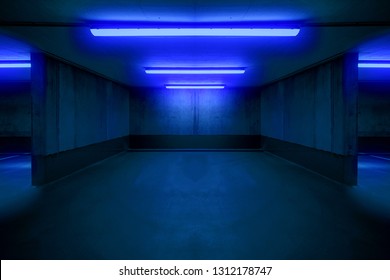 Illuminated Parking Lot / Underground Car Parking Spot