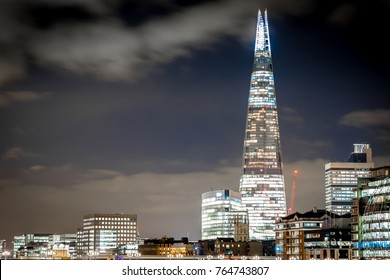 Illuminated Shard Of Lodon In The Night