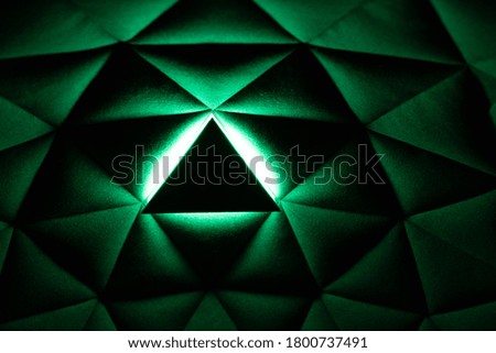 illuminated triangle with even more triangles in pattern