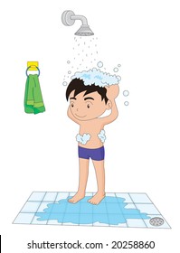 Child Taking Bath Images, Stock Photos & Vectors | Shutterstock