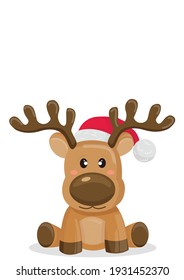 cute christmas reindeer cartoon