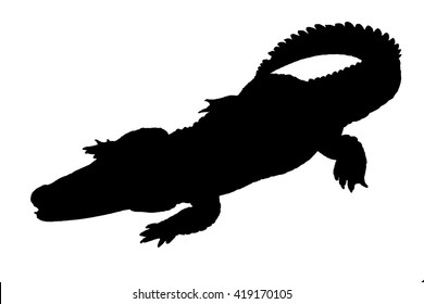 Crocodile Silhouette Images, Stock Photos & Vectors | Shutterstock