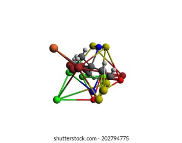 illustration diferrent color molecules on white background - Powered by Shutterstock