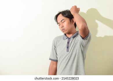 Illustration Dizzy Tired Stressed Asian Man Stock Photo 2145228023 ...