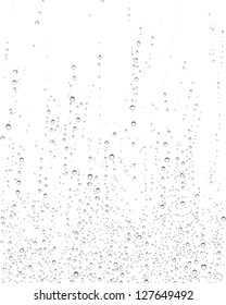 Illustration of drops of rain on windows