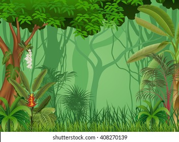 Cartoon Jungle Background Images, Stock Photos & Vectors | Shutterstock