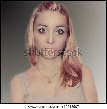 Similar – Image, Stock Photo fixed gaze. Human being