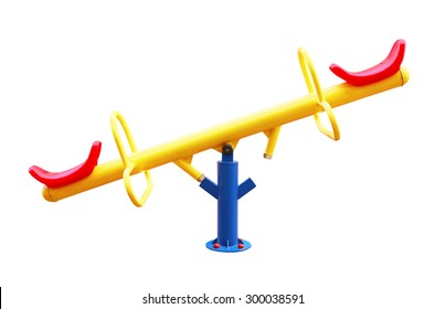 Illustration of isolated see saw on white background