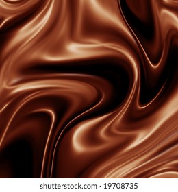 Illustration Of Liquid Chocolate Swirl