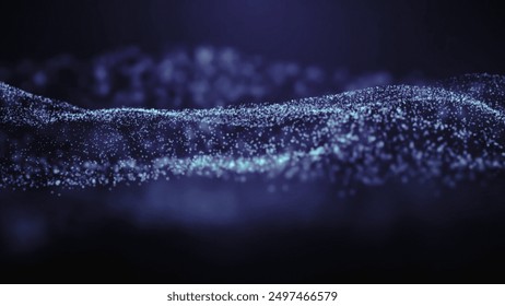 Illustration made using Adobe After Effects, Premium Image for background. Futuristic tech design with glowing blue nodes.