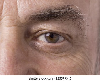 Illustration Of Old Man Eye In A Close-up Image