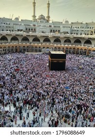 Illustration Photo Graphic Of Kaaba. The Small Cubicle Shrine In The Great Mosque Of Mecca Which Contains The Famous Black Stone Of Mecca