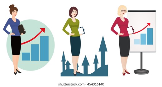 Illustration of a qualified Manager on a white background