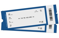 Illustration of two tickets, a Transportation Photo by Pertusinas