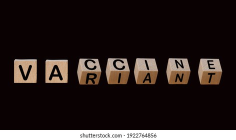 Illustrations Of Covid Vaccine And Coronavirus Variant With Wooden Cubes. Efficiency Of Vaccination, Herd Immunity