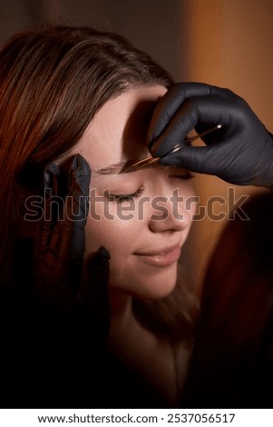 The illustrious Precision Eyebrow Microblading Process conducted expertly in a Salon Environment