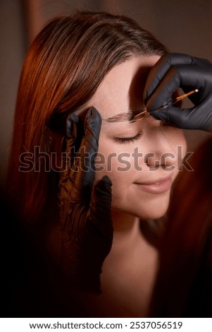 The illustrious Precision Eyebrow Microblading Process conducted expertly in a Salon Environment