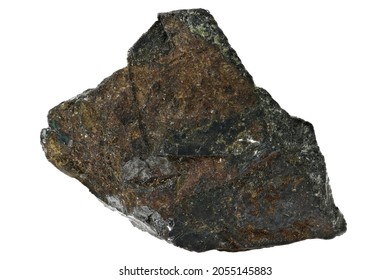 Ilmenite (titanium Ore) From Froland, Norway Isolated On White Background