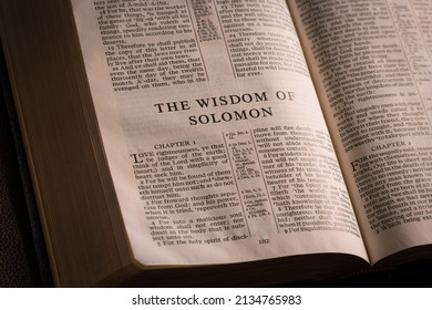 Iloilo City, Philippines - December 9, 2021: The Wisdom Of Solomon Of The Apocrypha