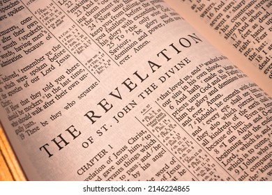 Iloilo City, Philippines - February 2, 2022: The Book of the Revelation or Apocalypse of the Holy Bible, New Testament