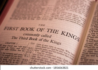 Iloilo City / Philippines - October 29, 2020: The Book of 1 Kings of the Holy Bible, Old Testament