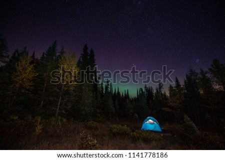 Similar – Foto Bild Milkyway Tent Lifestyle