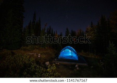 Similar – Foto Bild Milkyway Tent Lifestyle