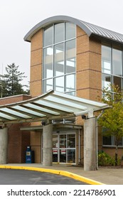 Ilwaco, WA, USA - September 21, 2022; Entrance To Ocean Beach Hospital In Ilwaco Washington