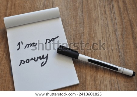 im so sorry write - im sorry card 