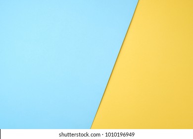 背景の青と黄色のパステル紙の色