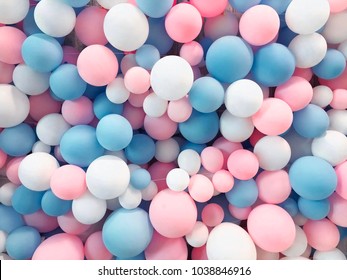 Muchos globos coloridos decoran la pared como fondo