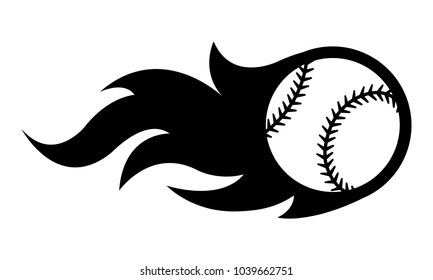 Flame with softball Logo Vector (.EPS) Free Download