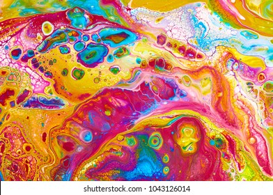 Fluid Art. Abstrakt farverig baggrund, tapet. Blanding af maling. Moderne kunst. Marmor tekstur