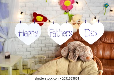 I Love Papa Text Decoration with Pink Heart and Cozy Setting premium 4K ...