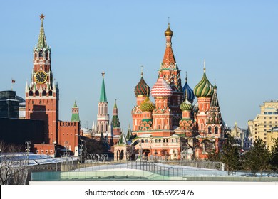 Moskauer Kreml. Die Residenz von Präsident Putin in der Hauptstadt der Russischen Föderation.