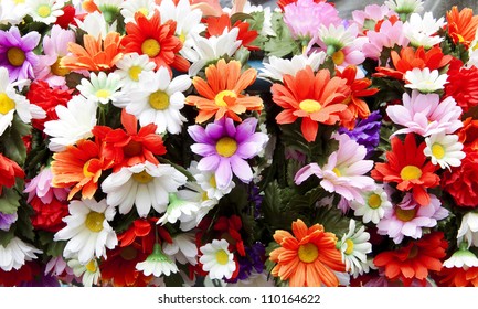 Fondo multicolor de flores de margarita