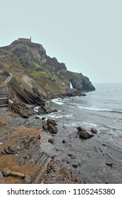 Gaztelugatxe islet with San Juan hermitage on top in Spain.s Basque Country-real life location that features in a hit TV series as the stronghold of some of the main characters. Bermeo-Bizkaia-Euskadi