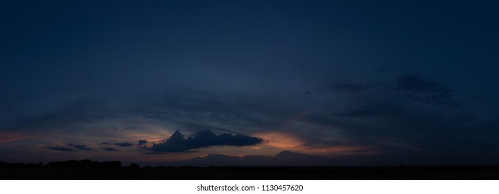 sunset dark sky panoramic view