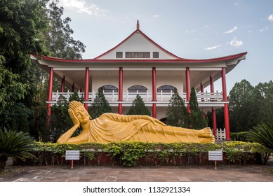 Standbeeld in boeddhistische tempel Chen Tien, Foz do Iguacu, staat Parana, Zuid-Brazilië