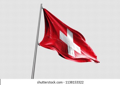Zwitserland Vlag zwaaien stock beeld