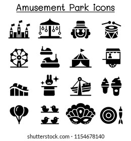amusement park logo vector
