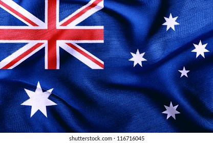 Stof textuur van de vlag van Australië