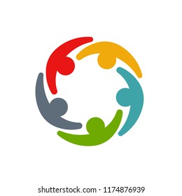 Business People Circle Logo Vector (.AI) Free Download