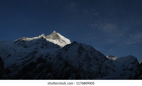 Machapuchare bei Nacht (Nepal/Annapurna)