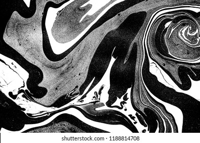 Very beautiful monochrome MARBLE with the addition of SILVER powder. Beautiful Black&White ocean- ART. Natural Luxury. Style incorporates the swirls of marble or the ripples of agate. 
