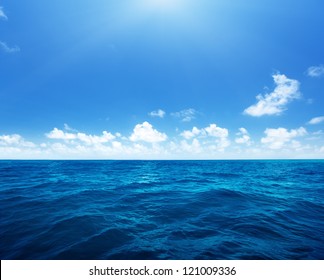 perfekter himmel und wasser des indischen ozeans
