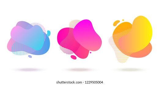 Blue abstract liquid shapes on transparent background PNG