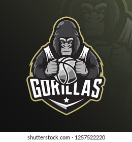 logo with black gorilla
