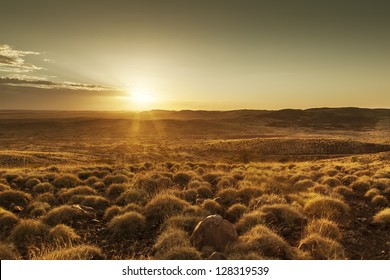 Een afbeelding van een prachtige zonsondergang in Australië